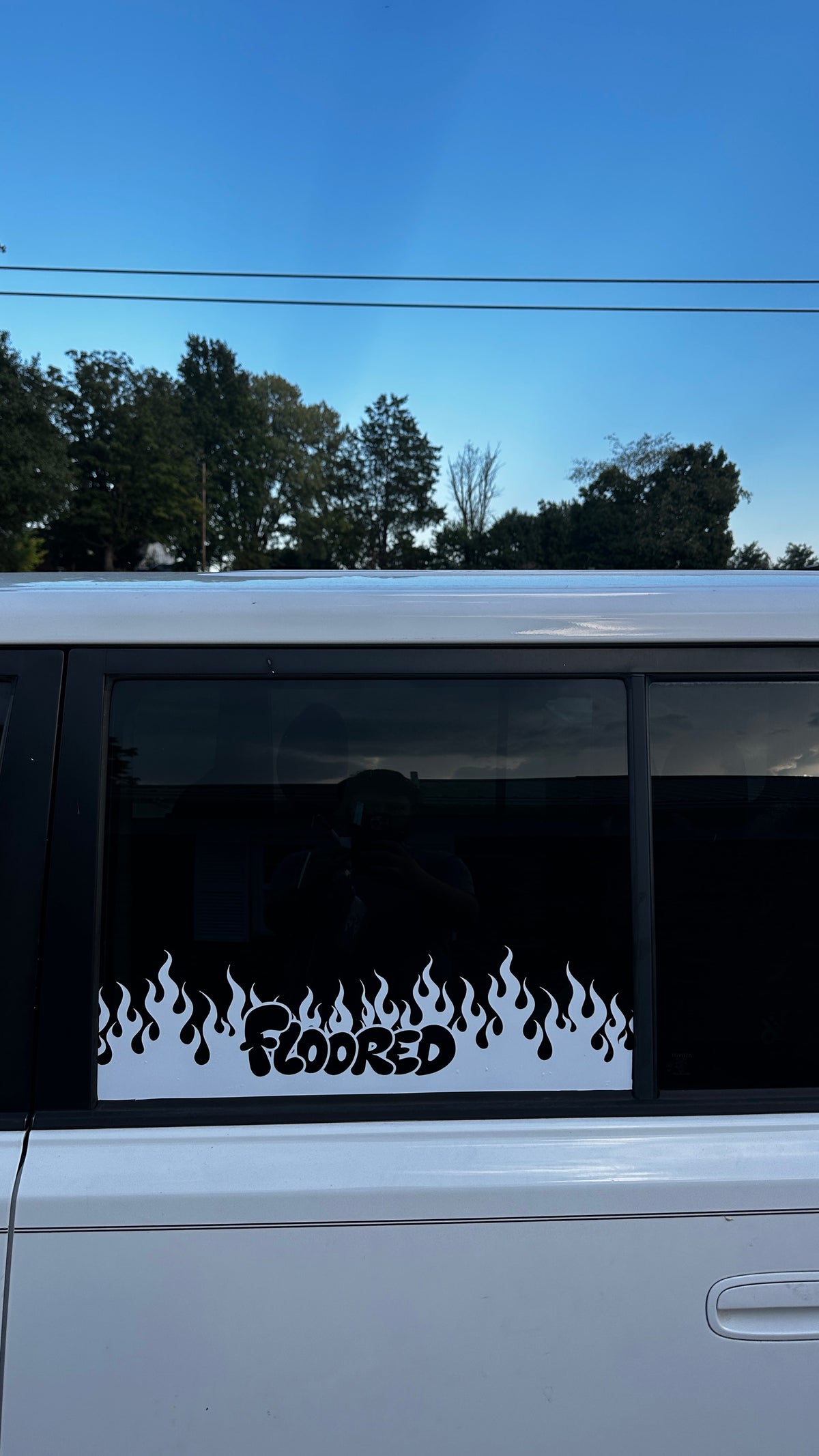 Rear door decal